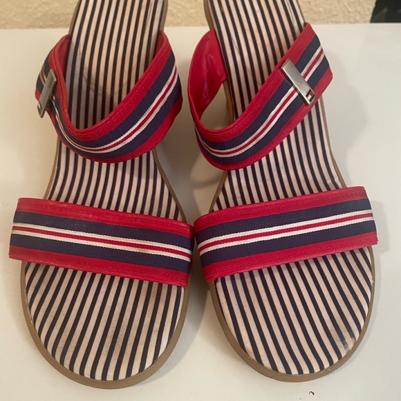 Tommy Hifinger Strappy  3 inches wedge - Picture 1 of 9